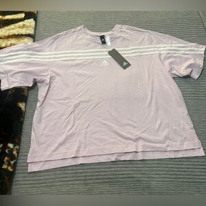 Adidas Pastel Purple Tee with White Accents